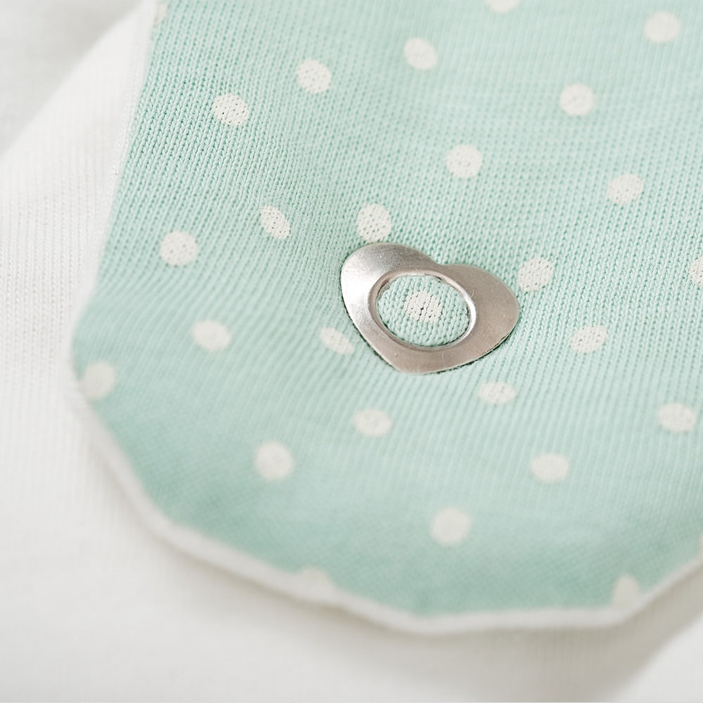 Sleeping Bag LIEBMICH Little Dots mint detail heart press studs