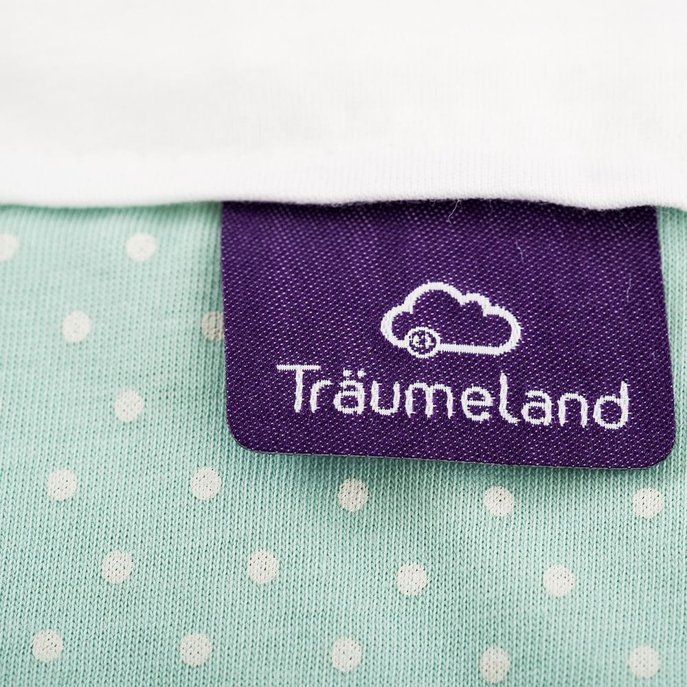 Sleeping Bag LIEBMICH Little Dots mint detail label