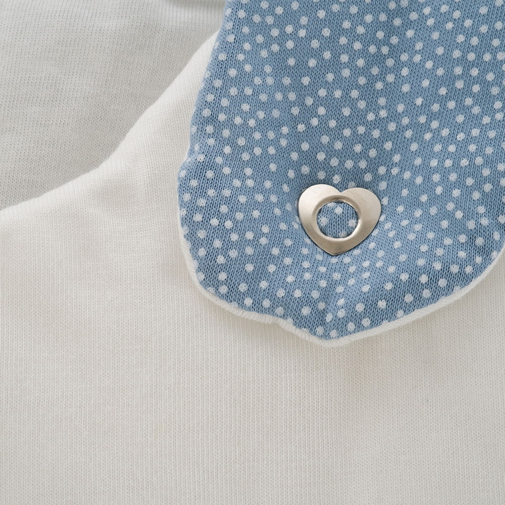 Sleeping Bag LIEBMICH Dots blue detail heart press studs