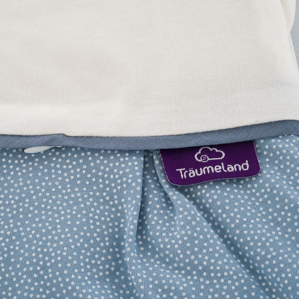 Sleeping Bag LIEBMICH Dots blue detail label