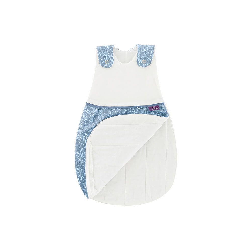 LIEBMICH sleeping bag in dots blue design all-round zipper open