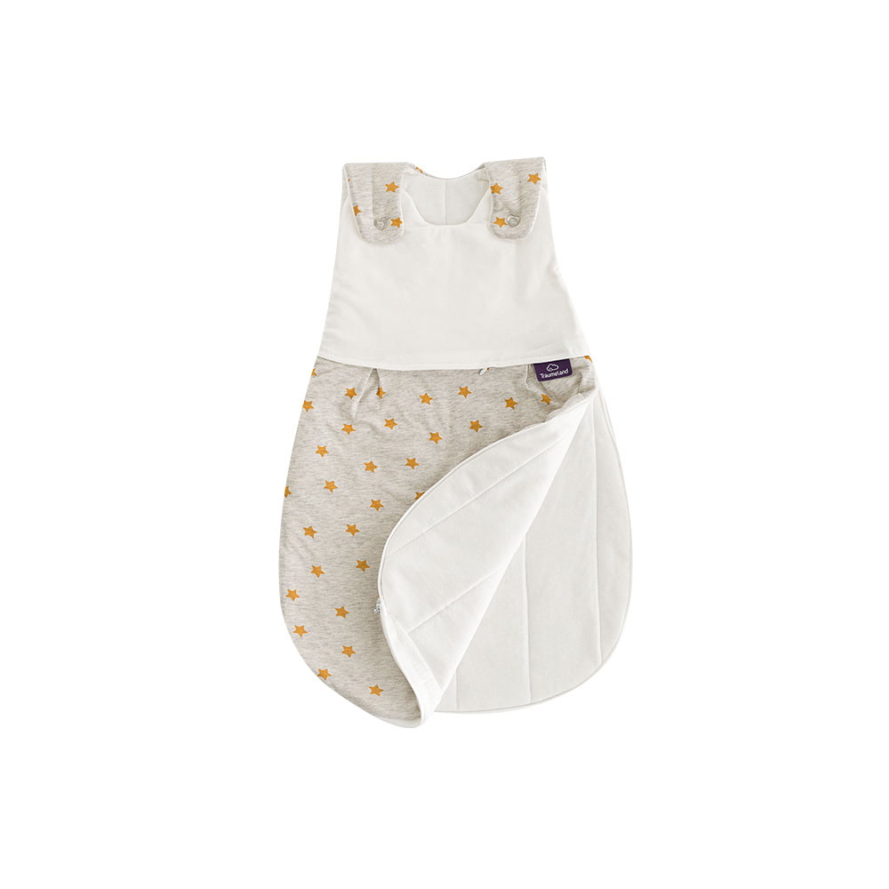 LIEBMICH sleeping bag in star dream design yellow all-round zipper open