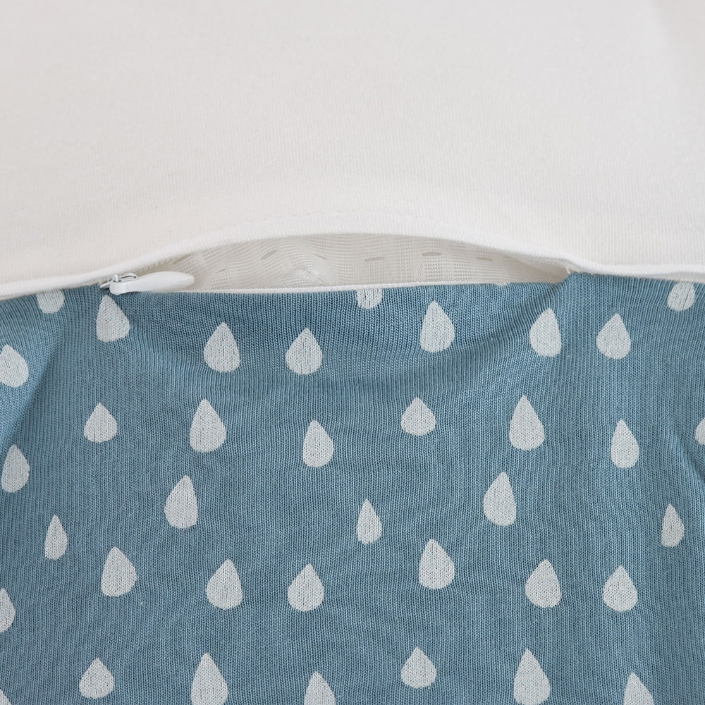 Sleeping bag LIEBMICH Drops ocean blue detail front ventilation slit