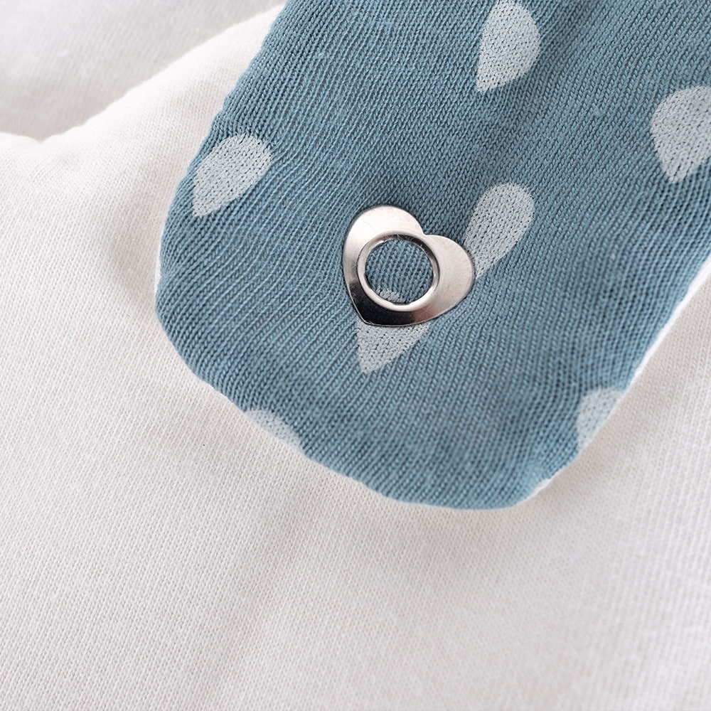 Sleeping Bag LIEBMICH Drops ocean blue detail heart press studs