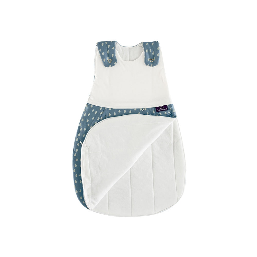 LIEBMICH sleeping bag in drop design ocean blue all-round zipper open