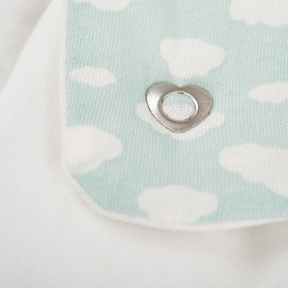 Sleeping Bag LIEBMICH Cloud mint detail heart press studs