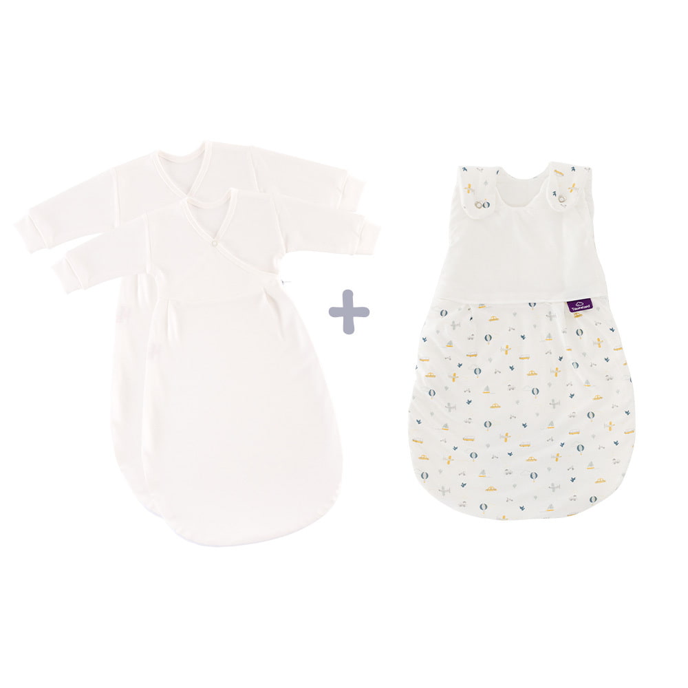 LIEBMICH sleeping bag set in BrummBrumm design with 2 inner sleeping bags