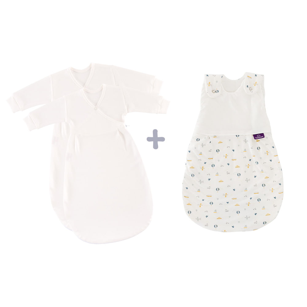 LIEBMICH sleeping bag set in BrummBrumm design with 2 inner sleeping bags