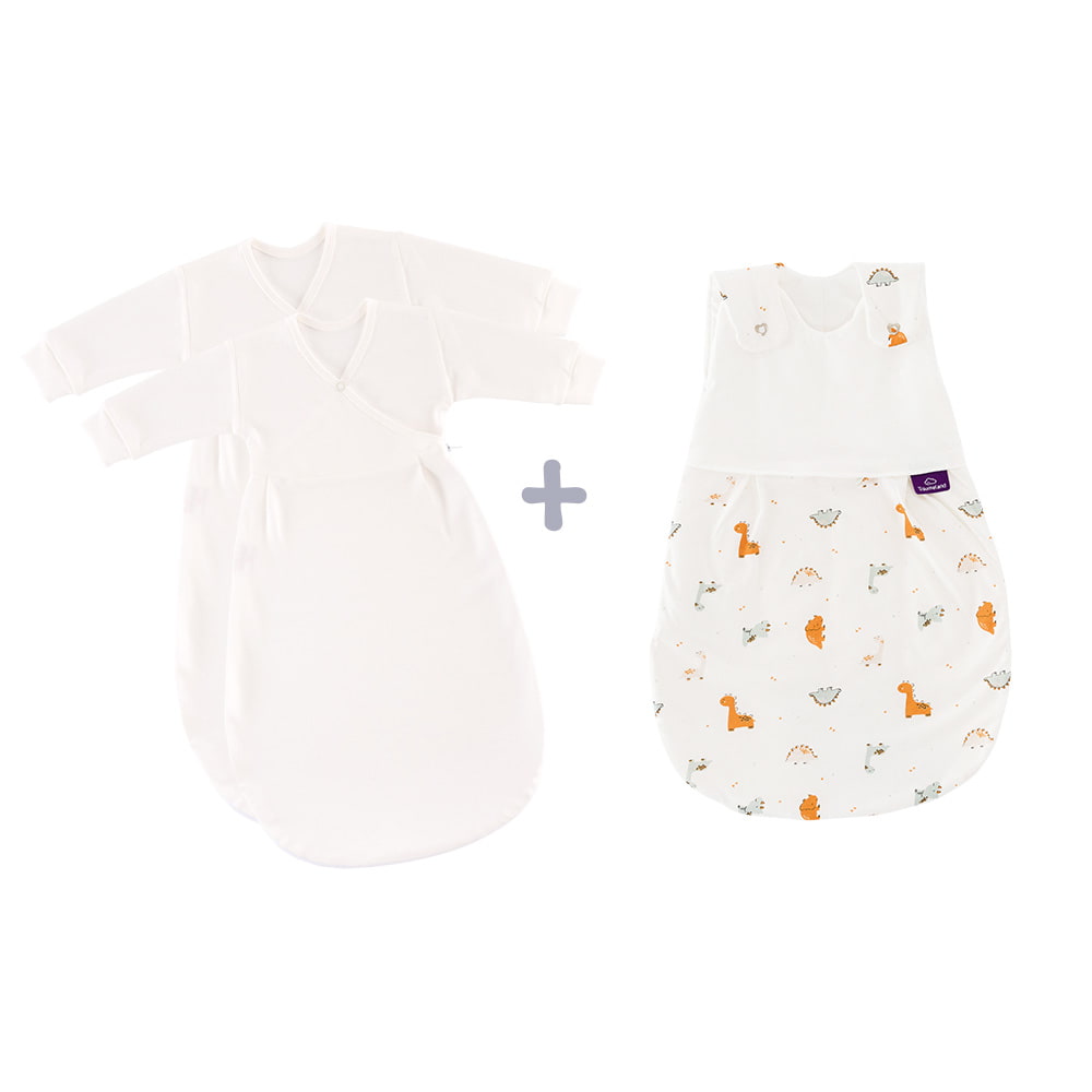 LIEBMICH sleeping bag set in Dinolino design with 2 inner sleeping bags