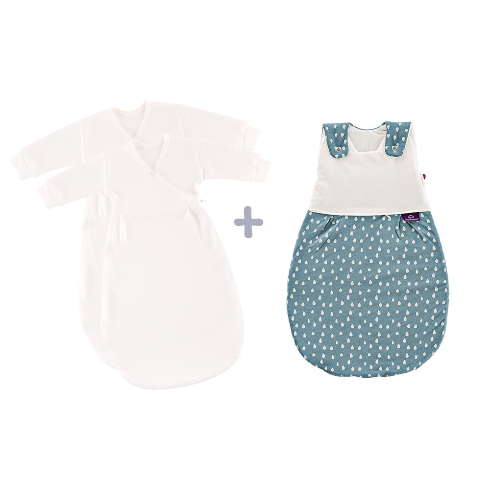 Sleeping bag set Drops ocean blue with 2 inner sleeping bags