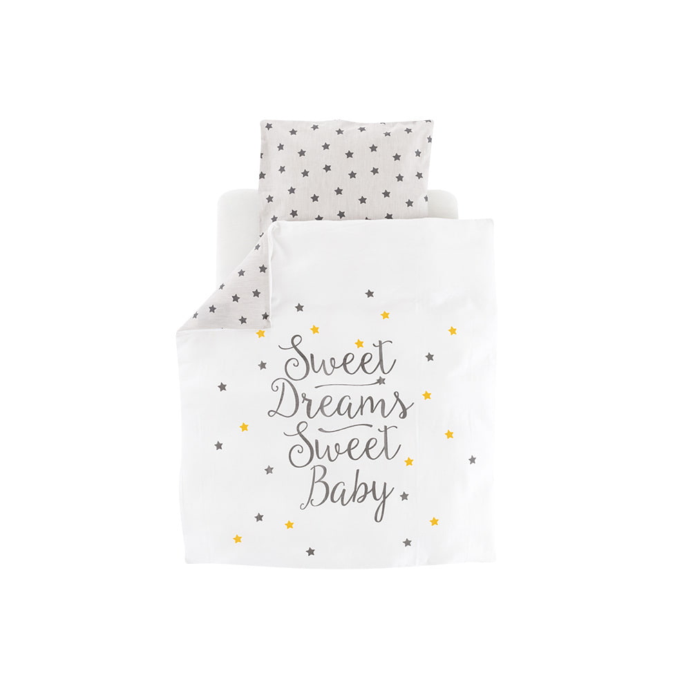 Träumeland bedding 80x80 star dream yellow