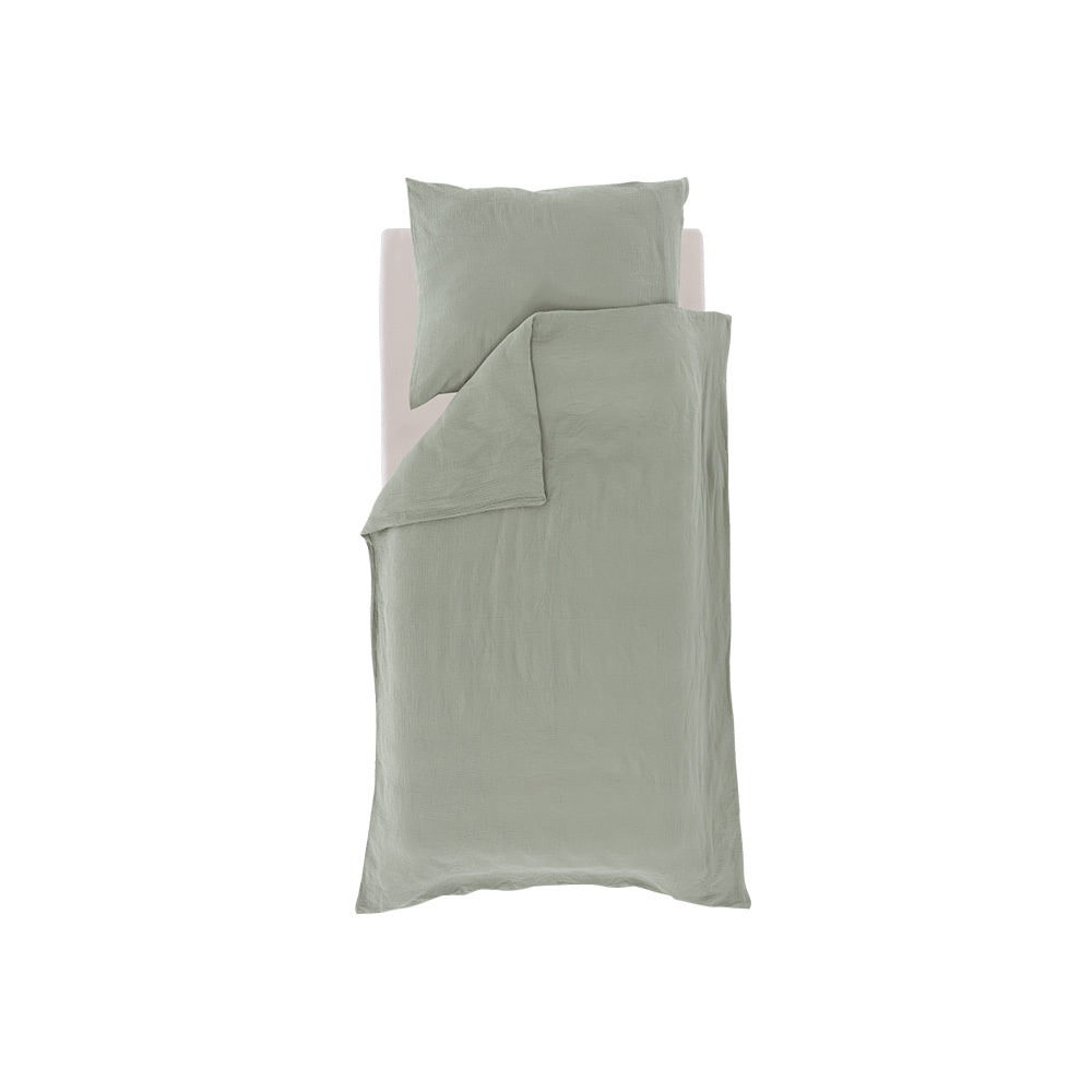 Träumeland bed linen muslin green youth size Overall view