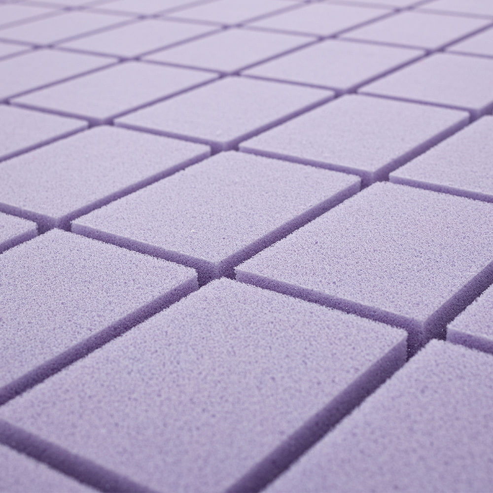 Full moon mattress for children and teenagers Detailed view of cube contour cut