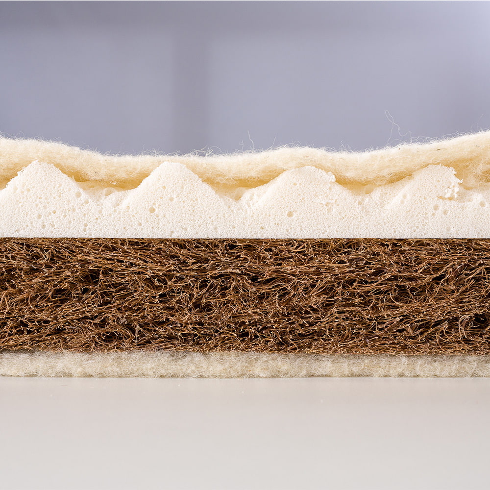 Baby mattress Naturglück core in cross-section