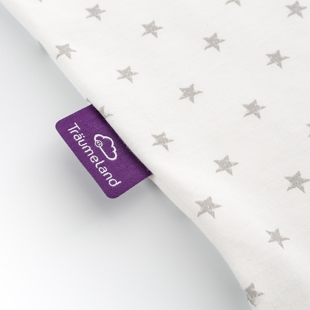 Summer Sleeping Bag Little Stars grey in cotton detail label