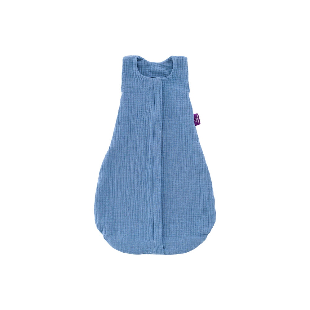 Sommerschlafsack aus Baumwollmusselin in hellblau