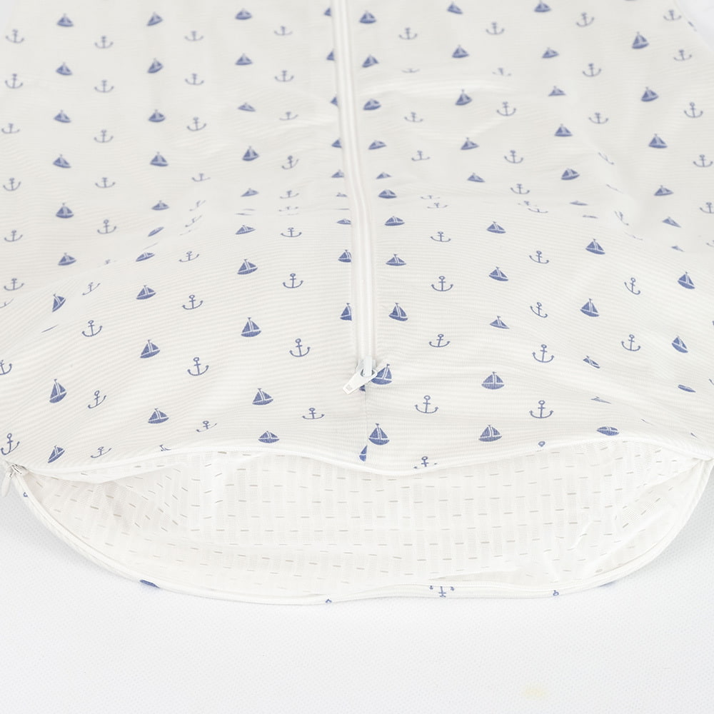 Sommerschlafsack Anker aus TENCEL™ Detailfoto Belüftungsschlitz