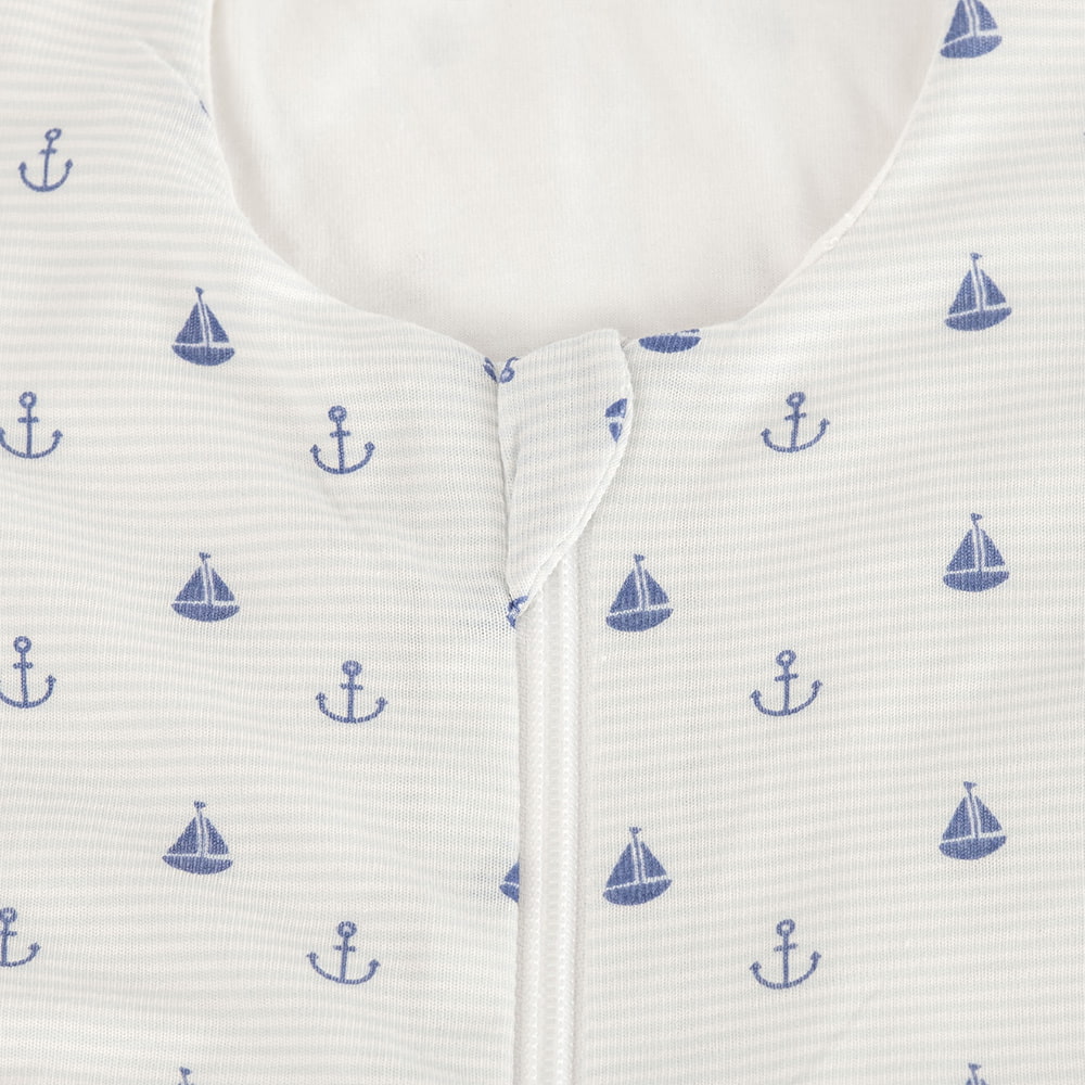 Sommerschlafsack Anker aus TENCEL™ Detailfoto Kinnschutz