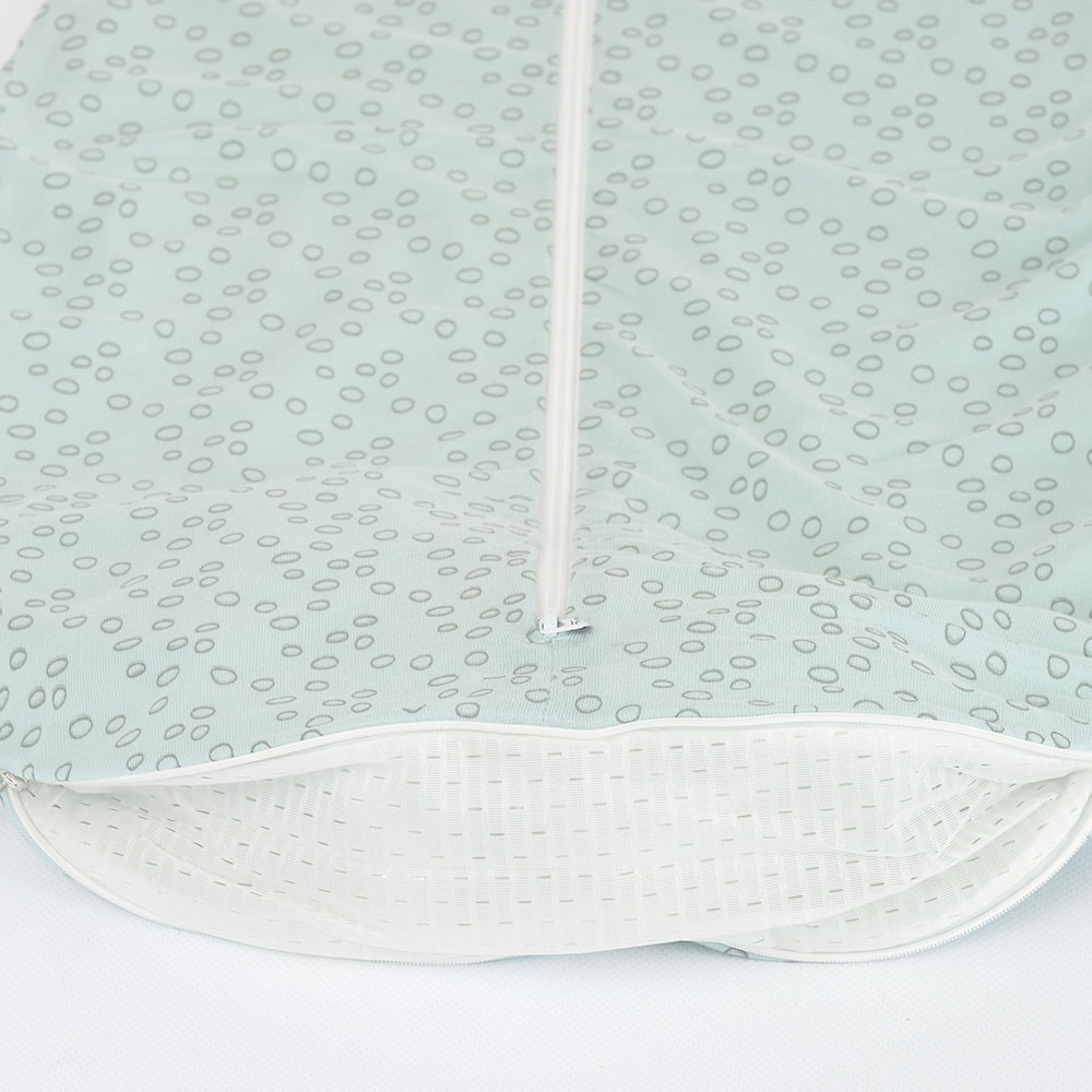 Summer sleeping bag circles mint in TENCEL™ detail ventilation slit