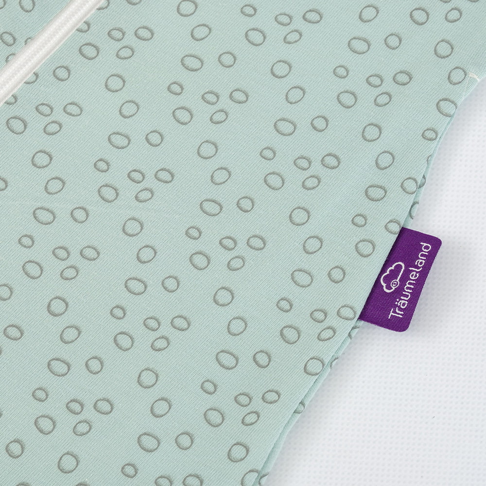 Summer Sleeping Bag Circles mint in TENCEL™ detail label