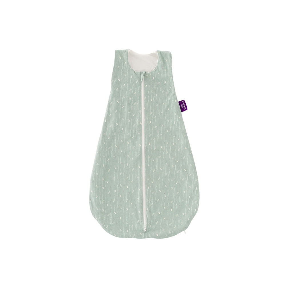 Sleeping bag certified by GOTS in the design leaves mint