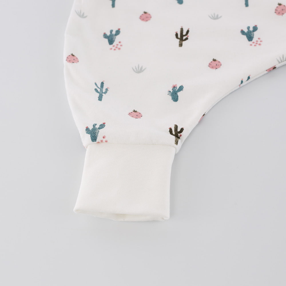 Sleep overall light TO GO Cactus Love detail cuffs