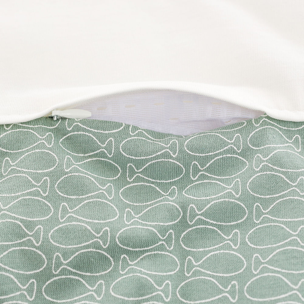 Sleeping bag LIEBMICH Fish mint detail front ventilation slit