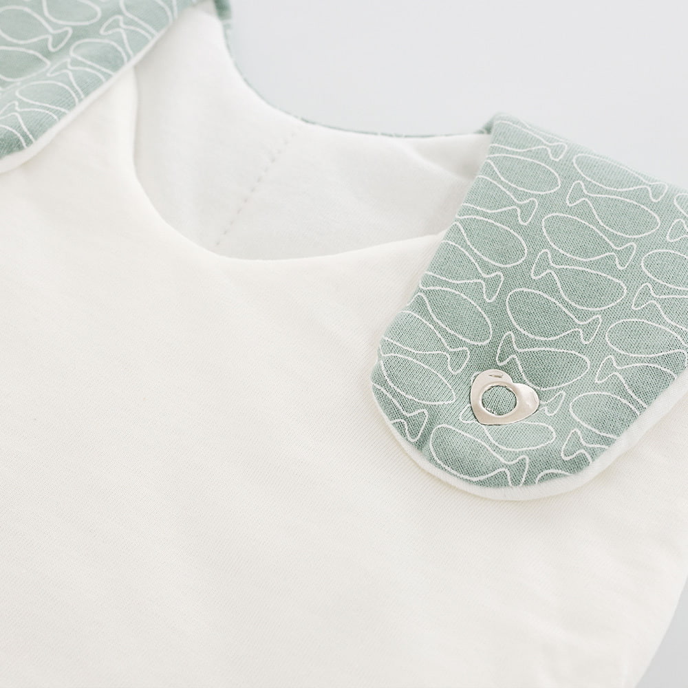 Sleeping Bag Fish mint detail heart press studs