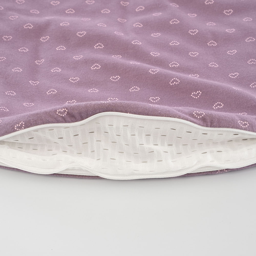 Sac de couchage LIEBMICH design Heartsome Photo de détail de la fente d'aération au pied du lit