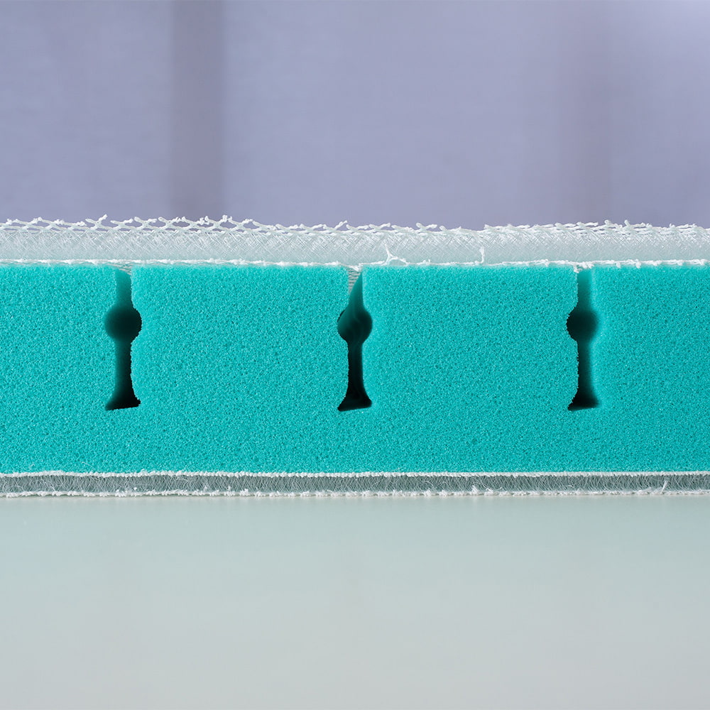 Baby mattress Premium spring air detail Ventilation cut in the core