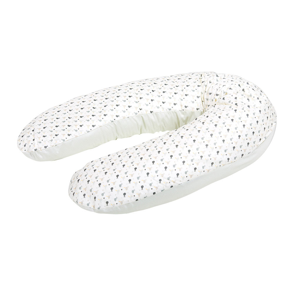 Träumeland nursing pillow cotton grey birds