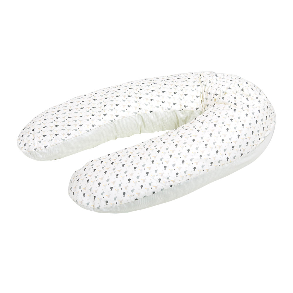 Träumeland nursing pillow cotton grey birds