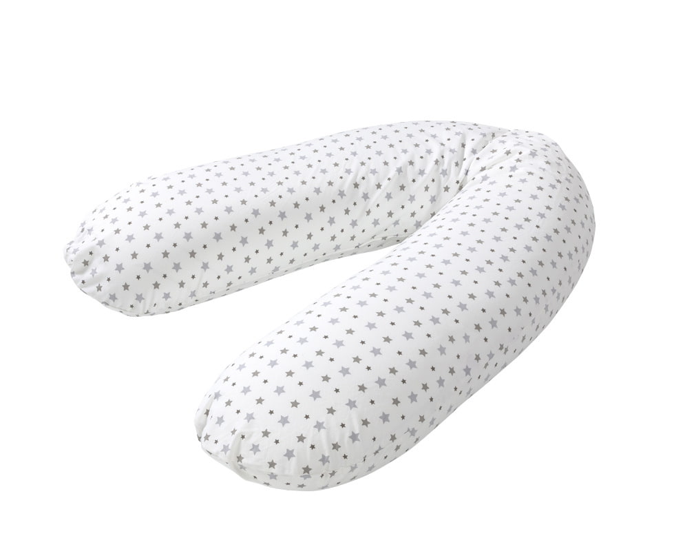 Nursing pillow white with grey stars