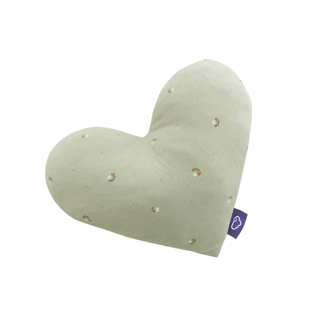 Cojín decorativo corazón Fiore verde