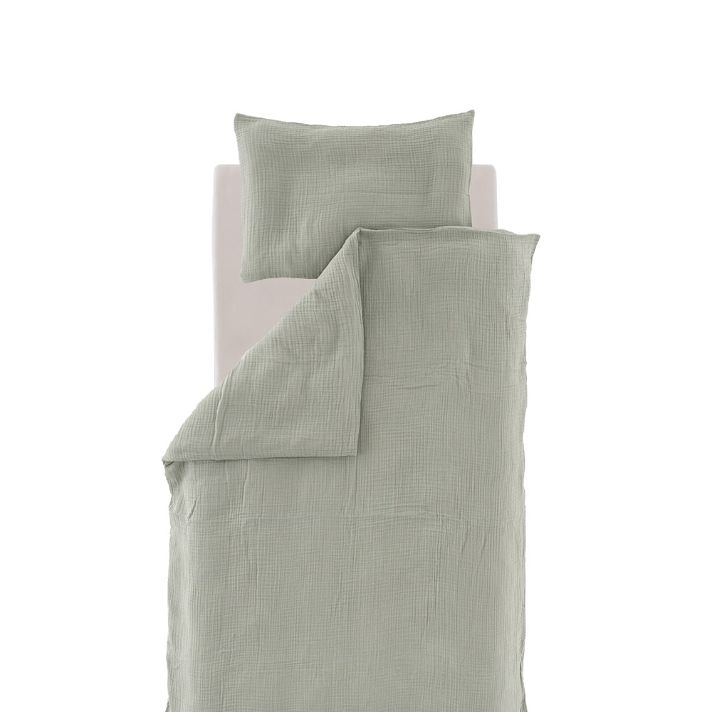 Träumeland bedding cotton muslin green
