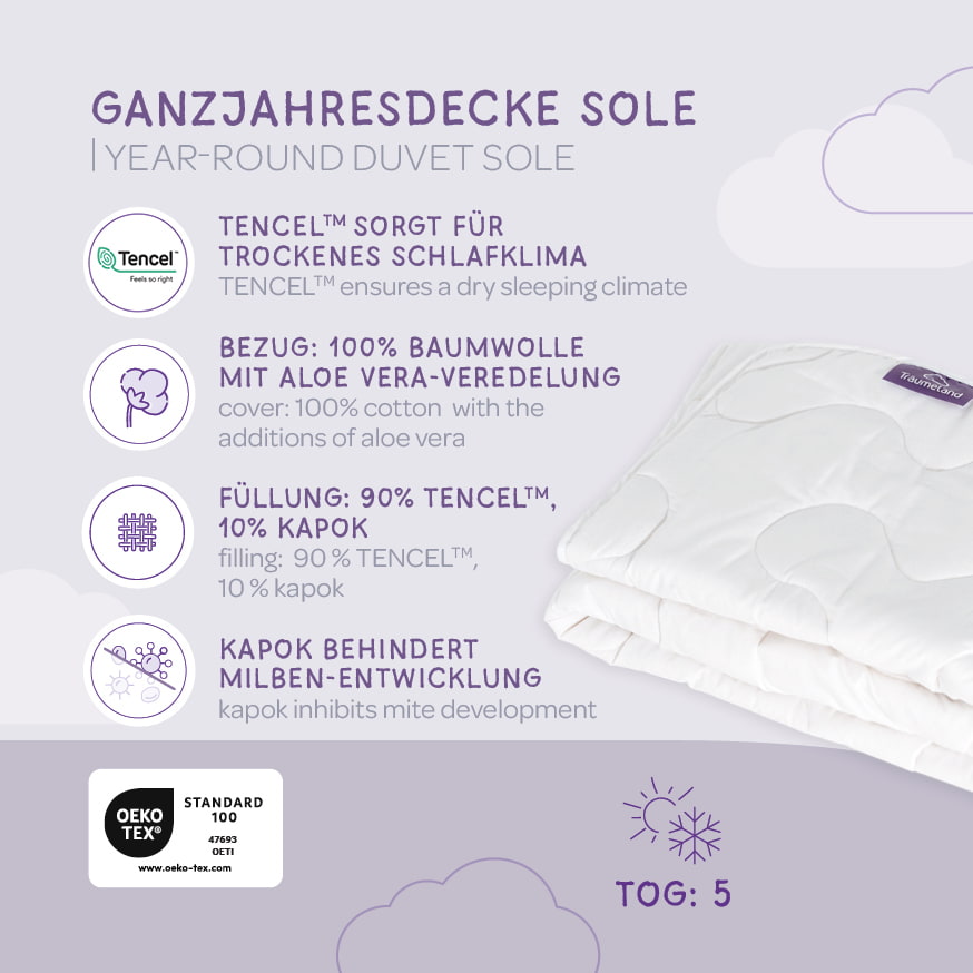 Sole baby blanket - with temperature-regulating TENCEL fibers