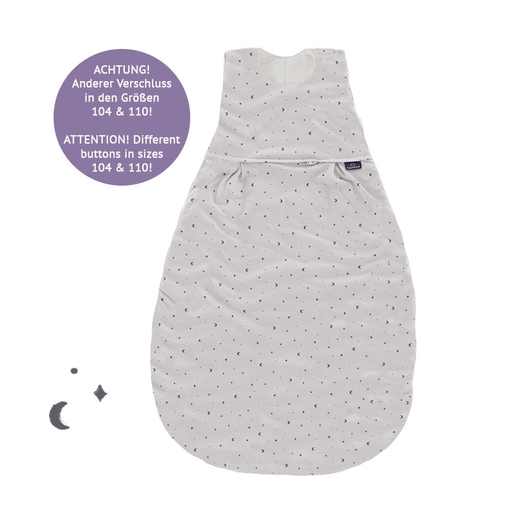 Sleeping Bag Moon grey sizes 104 and 110