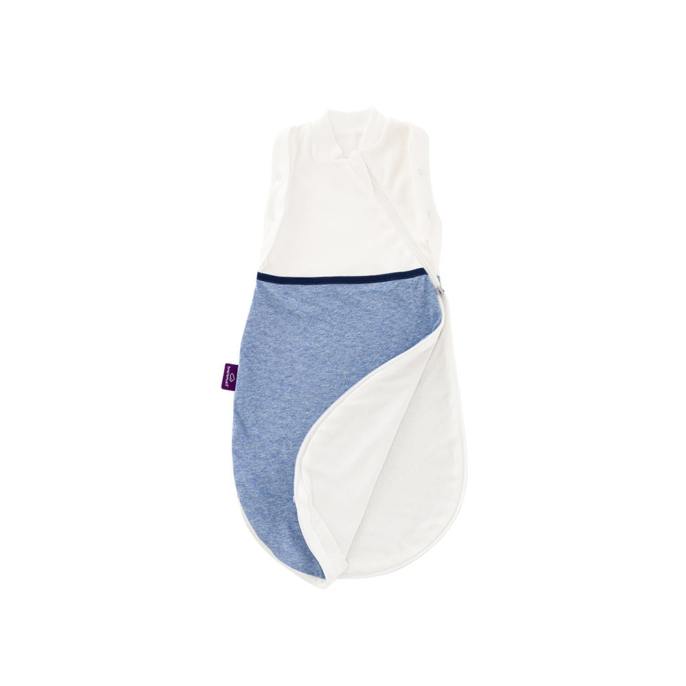 Swaddle sleeping bag mottled blue all-round zip open
