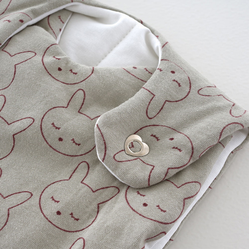 Sleeping Bag Cuddly Bunny green press stud