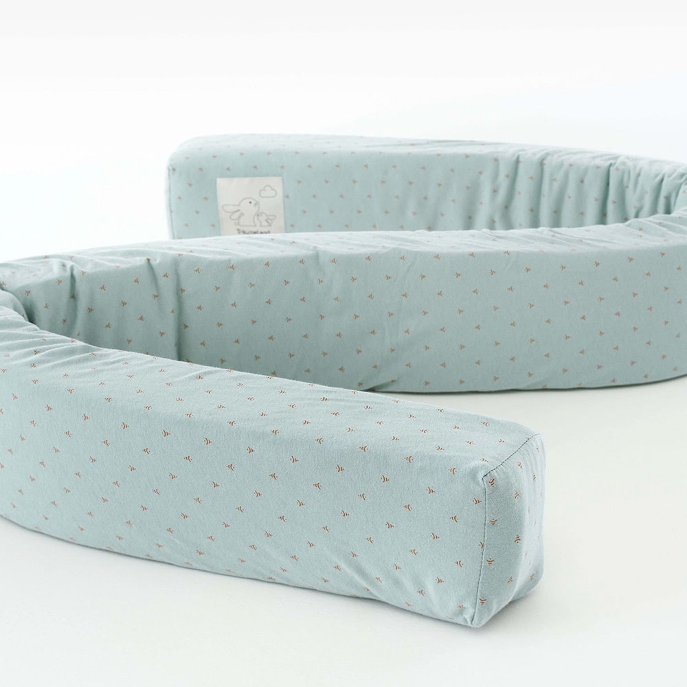 Bettschlange Twister blau Detail