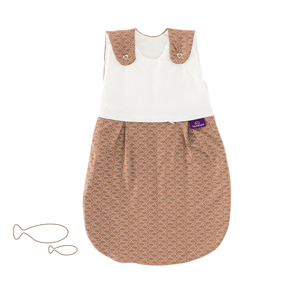 LIEBMICH sleeping bag in the design fish brown