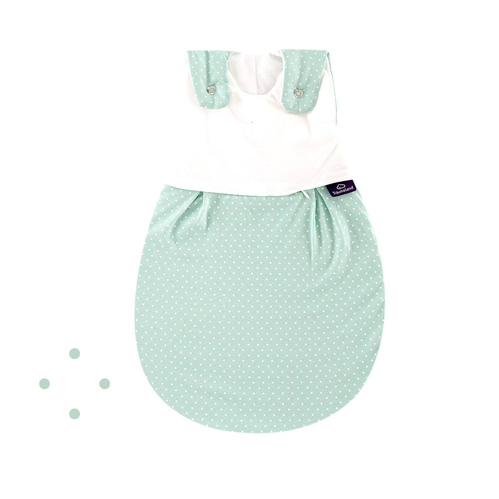 LIEBMICH sleeping bag in the design little dots mint
