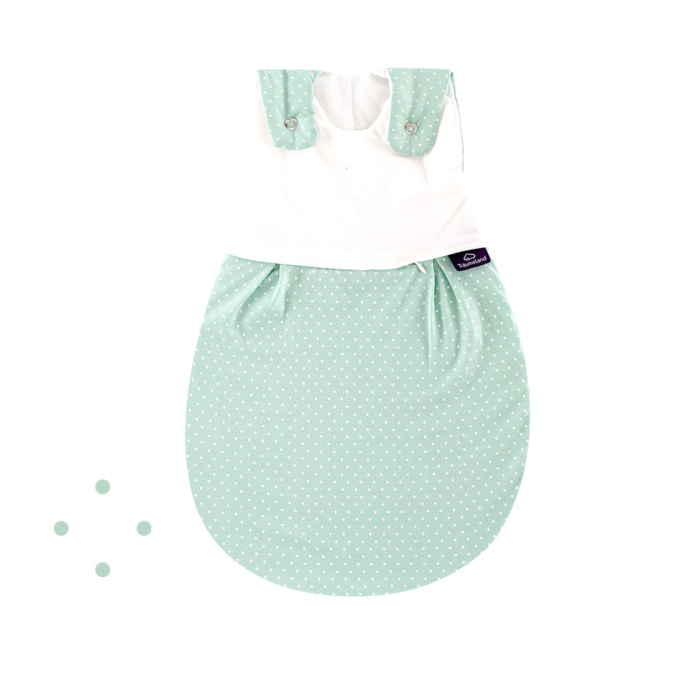 LIEBMICH sleeping bag in the design little dots mint