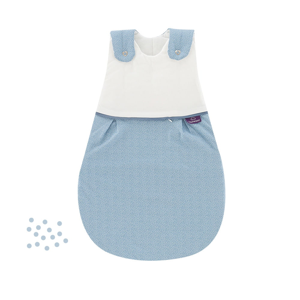 LIEBMICH sleeping bag in the design dots blue