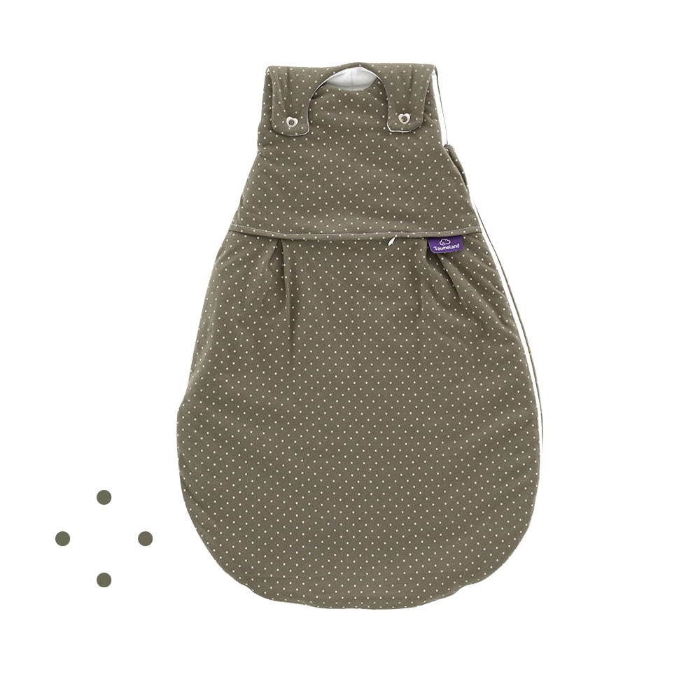 LIEBMICH Schlafsack im Design Pünktchen oliv