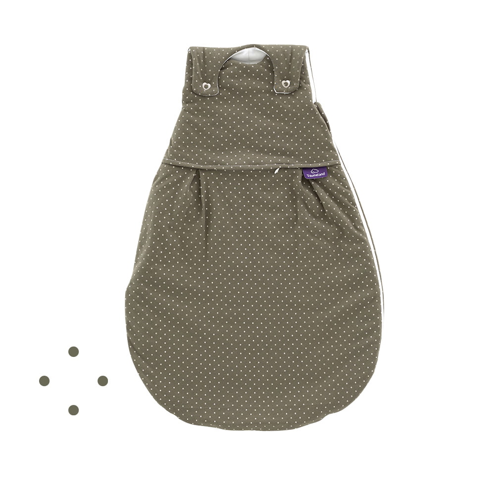 LIEBMICH Schlafsack im Design Pünktchen oliv