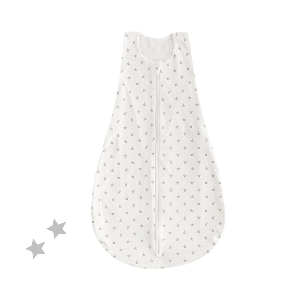 Summer Sleeping Bag stars grey in cotton