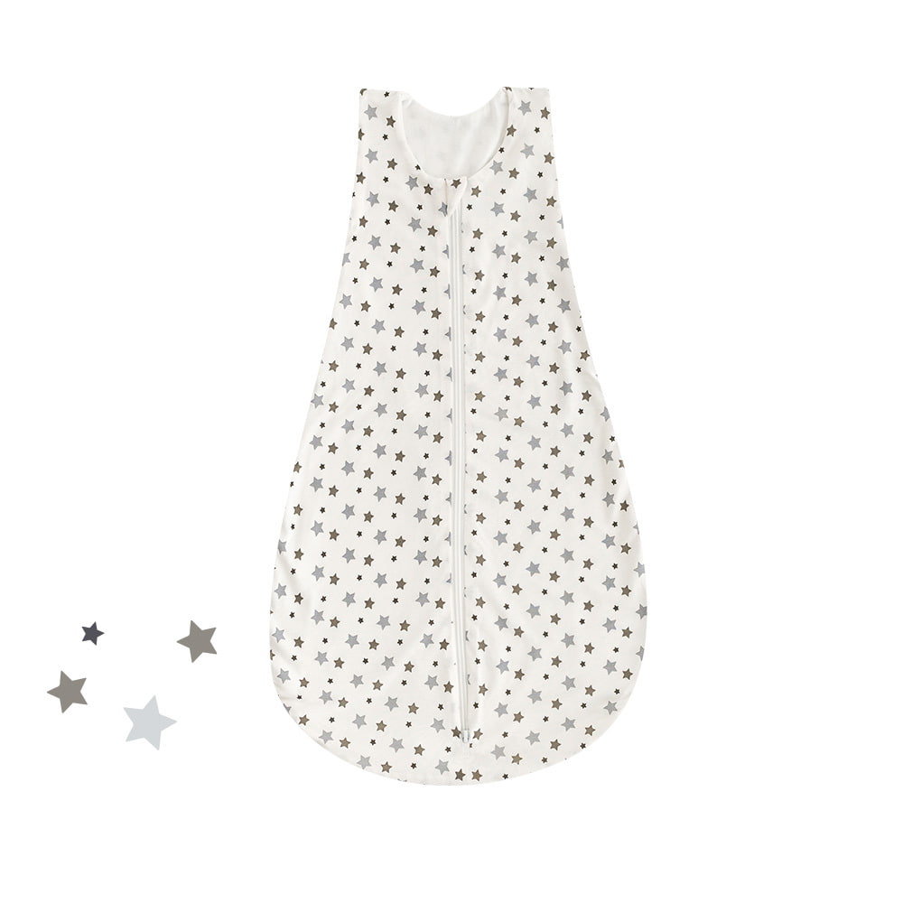 Summer sleeping bag white with grey stars in TENCEL™ 