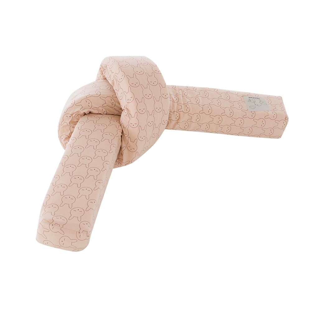 Snake Bed Bumper Cuddly Bunny beige knot