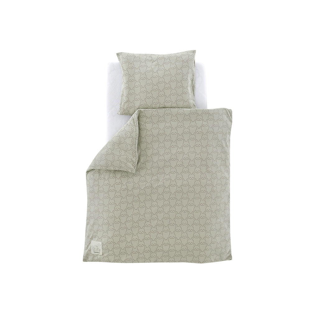 Bed linen cuddly bunny green 80x80 x 35x40
